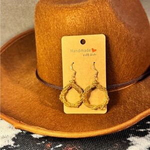 Handmade Gold Twist Earrings